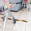 Padlójelölő szalag, DURALINE® 50/05 visszaszedhető, sárga/fekete