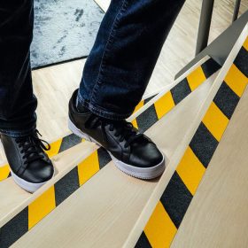  Csúszásgátló szalag, DURALINE® GRIP, 75 mm széles, sárga/fekete
