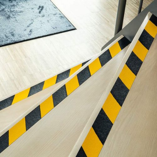 Csúszásgátló szalag, DURALINE® GRIP, 75 mm széles, sárga/fekete