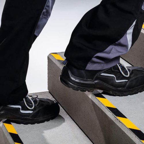 Csúszásgátló szalag, DURALINE® GRIP+, 25 mm széles, sárga/fekete