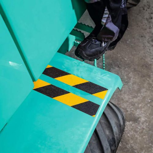 Csúszásgátló szalag, DURALINE® GRIP+, 25 mm széles, sárga/fekete