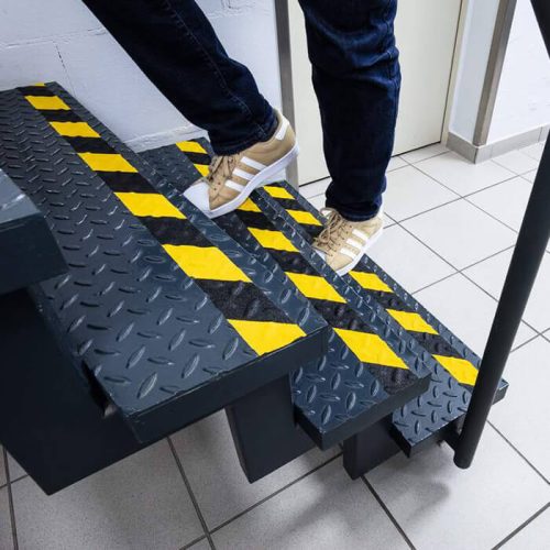 Csúszásgátló szalag, DURALINE® GRIP+, 50 mm széles, sárga/fekete