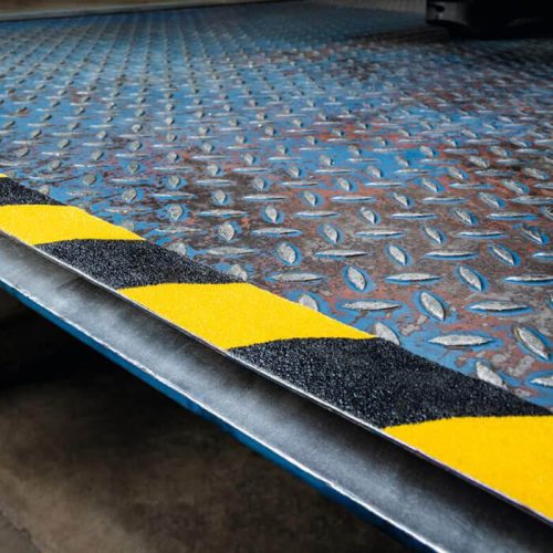 Csúszásgátló szalag, DURALINE® GRIP+, 50 mm széles, sárga/fekete
