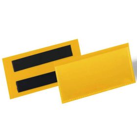 Mágneses logisztikai zseb 100x38 mm, 50db sárga