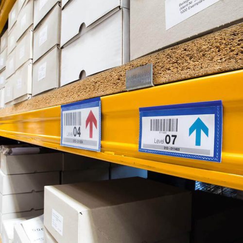 Mágneses logisztikai zseb 100x38 mm, 50db sötétkék