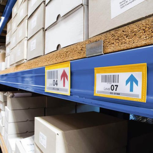 Mágneses logisztikai zseb 150x67 mm, 50db sárga