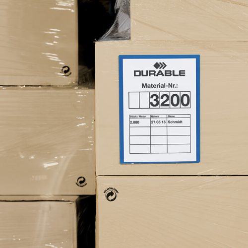 Logisztikai zseb, öntapadó, A4 álló, 50db sötétkék