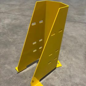"U" alakú oszlopvédő, 400x140 mm, citromsárga