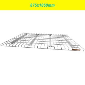 Rácsos polcpanel, 875x1050 mm, horganyzott