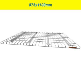 Rácsos polcpanel, 875x1100 mm, horganyzott